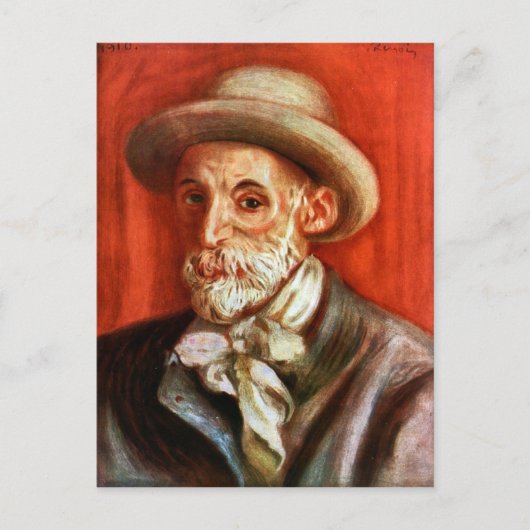 Renoir - Selbstportrait 1910 von Pierre Renoir Postkarte (Vorderseite)