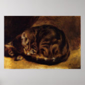 Renoir Sleeping Cat Poster (Vorne)