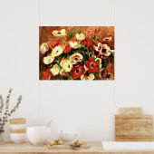 Renoir - Spray von Anemonen Poster (Küche)