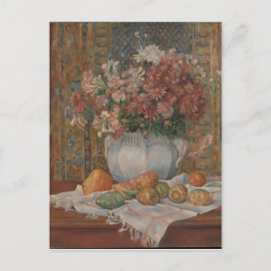 Renoir Still Life mit Blume und Prickly Birnen Feiertagspostkarte