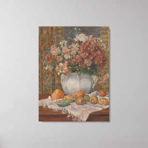 Renoir Still Life mit Blume und Prickly Birnen Leinwanddruck