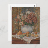 Renoir Still Life mit Blume und Prickly Birnen Postkarte (Vorne/Hinten)