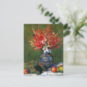 Renoir Stillleben Blume und Fruitkunstmalerei Postkarte (Stehend Vorderseite)