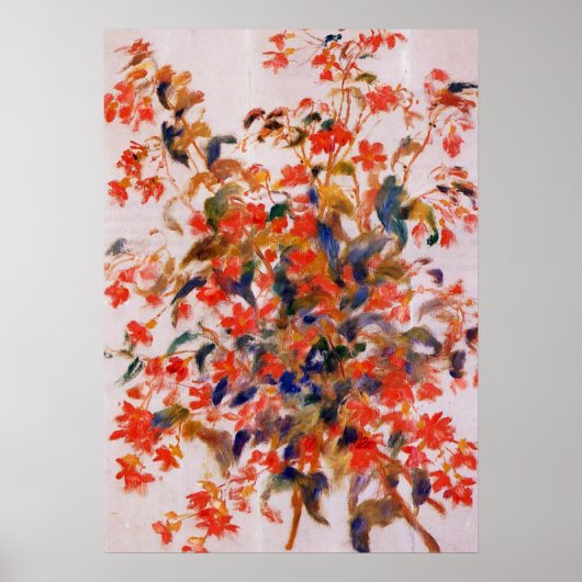 Renoir - Stillleben mit Fuscias Poster (Vorne)