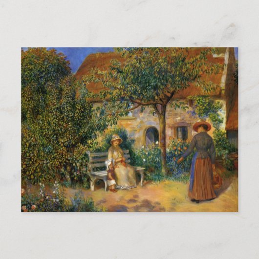 Renoir: Szene des Gartens in der Bretagne Postkarte (Vorderseite)