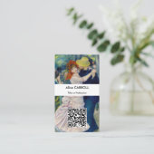 Renoir - Tanz bei Bougival - QR-Code Visitenkarte (Stehend Vorderseite)