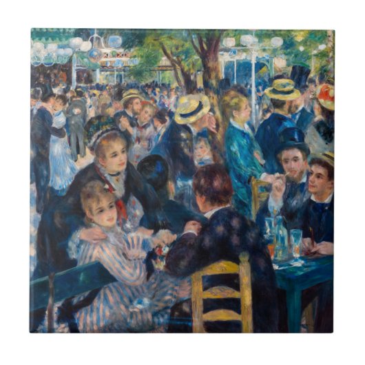 Renoir - Tanz im Moulin de la Galette Fliese (Vorderseite)