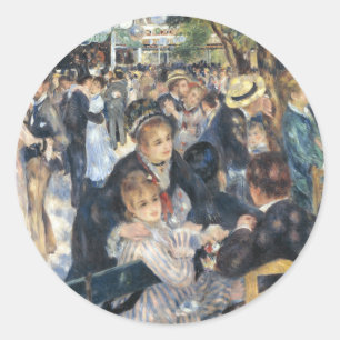 Renoir Tanz im Moulin de la Galette Vintage Runder Aufkleber