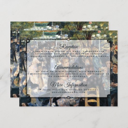 Renoir-Tanz in Le Moulin de la Galette Begleitkarte (Vorne/Hinten)