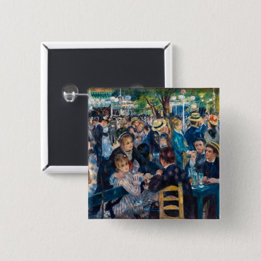 Renoir - Tanz in Le Moulin de la Galette Button (Vorne & Hinten)