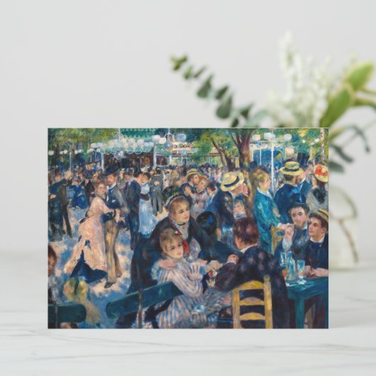 Renoir - Tanz in Le Moulin de la Galette Einladung (Stehend Vorderseite)