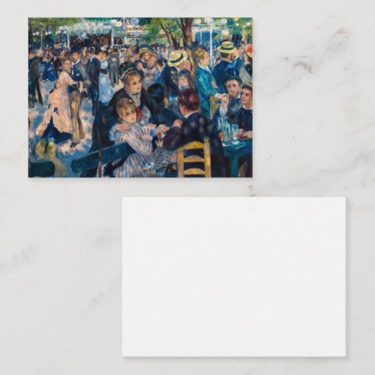 Renoir - Tanz in Le Moulin de la Galette Mitteilungskarte (Vorne/Hinten)