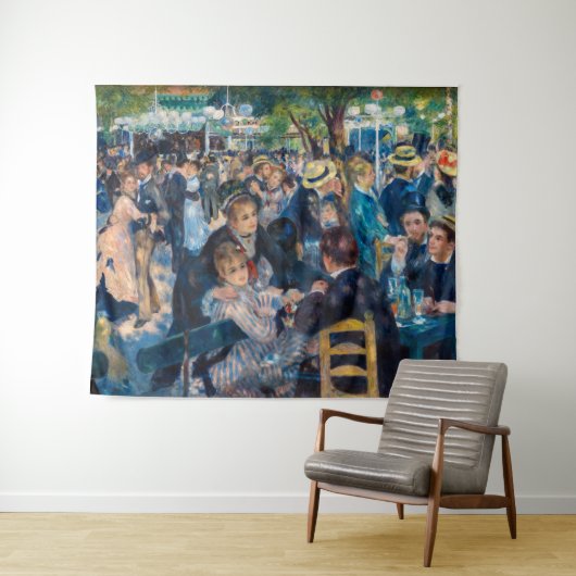 Renoir - Tanz in Le Moulin de la Galette Wandteppich (Beispiel (Horizontal))
