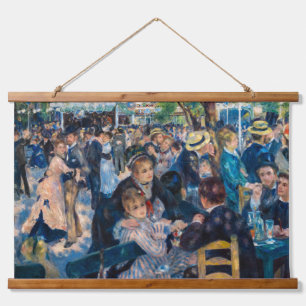 Renoir - Tanz in Le Moulin de la Galette Wandteppich Mit Holzrahmen