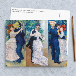 Renoir - Tanzserie: Bougival, Stadt & Land Postkarte
