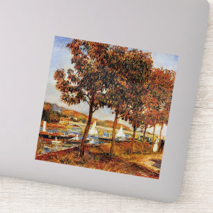 Renoir - The Bridge at Argenteil im Herbst, Aufkleber