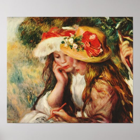 Renoir Two Girls Reading im Garden Poster (Vorne)