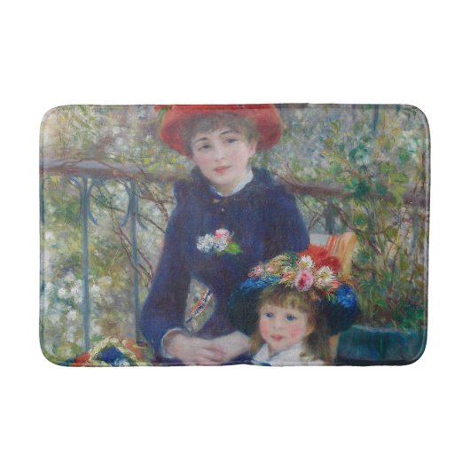 Renoir Two Sisters Terrasse Französischer Impressi Badematte (Vorderseite)