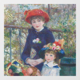 Renoir Two Sisters Terrasse Französischer Impressi Fensteraufkleber