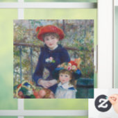 Renoir Two Sisters Terrasse Französischer Impressi Fensteraufkleber (Zuhause)