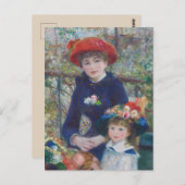 Renoir Two Sisters Terrasse Französischer Impressi Postkarte (Vorne/Hinten)