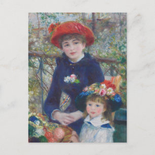 Renoir Two Sisters Terrasse Französischer Impressi Postkarte