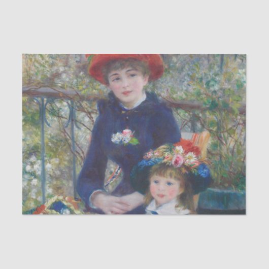 Renoir Two Sisters Terrasse Französischer Impressi Seidenpapier (Vorderseite)