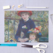 Renoir Two Sisters Terrasse Französischer Impressi Seidenpapier (Handwerk)