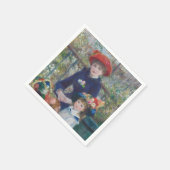 Renoir Two Sisters Terrasse Französischer Impressi Serviette (Ecke)