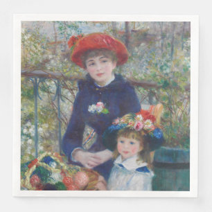 Renoir Two Sisters Terrasse Französischer Impressi Serviette