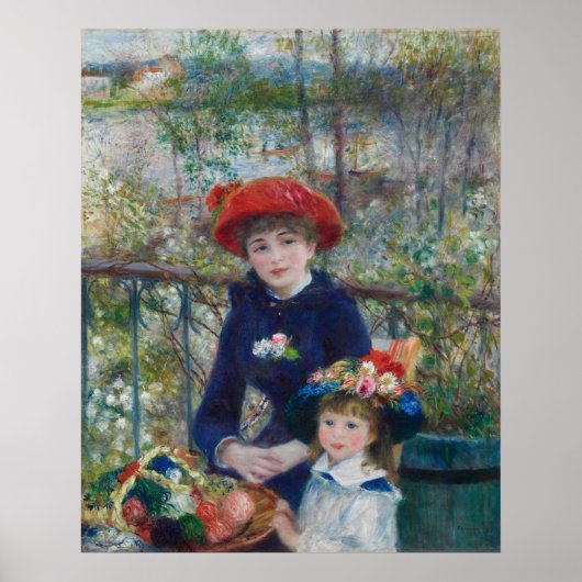 Renoir Two Sisters Terrasse Impressionismus Malere Poster (Vorne)
