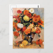 Renoir - Vase der Blume, 1884 Postkarte (Vorne/Hinten)