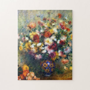 Renoir Vase of Chrysanthemums Kunst Puzzle