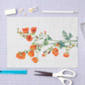 Renoir Vintag Red Blume Rose Decoupage Seidenpapier (Handwerk)