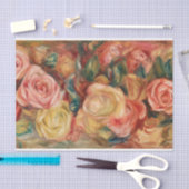 Renoir Vintag Red Blume Rose Decoupage Seidenpapier (Handwerk)