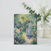Renoir Vintage Kunst Postkarte (Stehend Vorderseite)