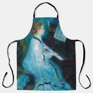 Renoir Woman Piano Musiker Schürze