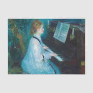 Renoir Woman Piano Musiker Seidenpapier