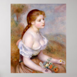 Renoir, Young Girl with Daisies, 1889 Poster