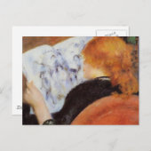Renoir: Young Woman Reading Postkarte (Vorne/Hinten)