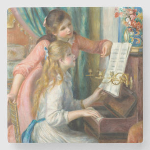 Renoir Zwei Mädchen am Klavier Druck Musik Fine Ar Steinuntersetzer