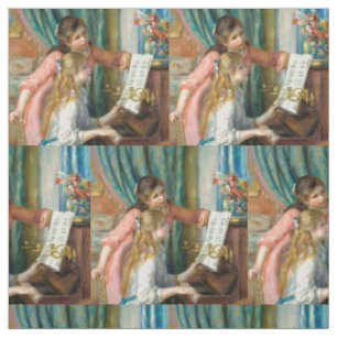 Renoir Zwei Mädchen am Klavier Druck Musik Fine Ar Stoff