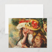 Renoir zwei Mädchen, die in den Garten-Einladungen Einladung (Vorne/Hinten)