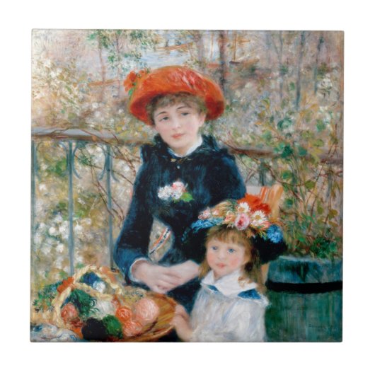 Renoir "zwei Schwestern (auf der Terrasse) " Fliese (Vorderseite)
