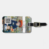 Renoir - Zwei Schwestern auf der Terrasse - QR-Cod Gepäckanhänger (Vorderseite horizontal)