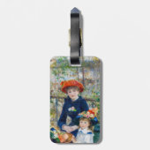 Renoir - Zwei Schwestern auf der Terrasse - QR-Cod Gepäckanhänger (Rückseite vertikal)