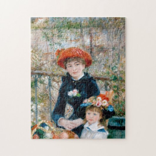 Renoir Zwei Schwestern auf der Vintagen Terrasse Puzzle (Vertikal)
