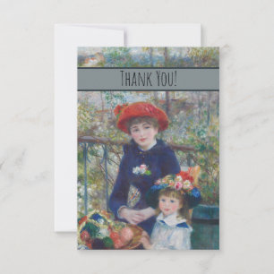 Renoir Zwei Schwestern Terrasse Französischer Impr Dankeskarte
