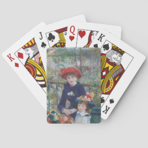 Renoir Zwei Schwestern Terrasse Französischer Impr Spielkarten