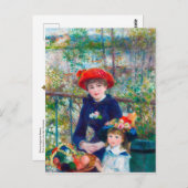 Renoir zwei Sistes auf der Terrasse Kunstwerk Postkarte (Vorne/Hinten)